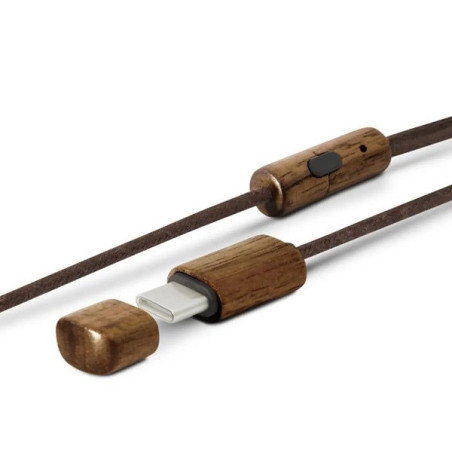 Écouteurs avec Microphone Eco Walnut Wood Type C - ENERGY SISTEM - 450701