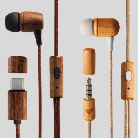 Écouteurs avec Microphone Eco Cherry Wood - ENERGY SISTEM - 450428