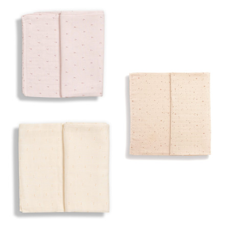 Set de 3 langes mousseline 70x70cm - GLOOP!