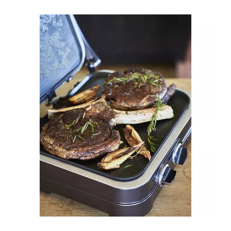 Grill électrique 2en1 Elite plancha grill Bleu Nuit - CUISINART - GR47BE