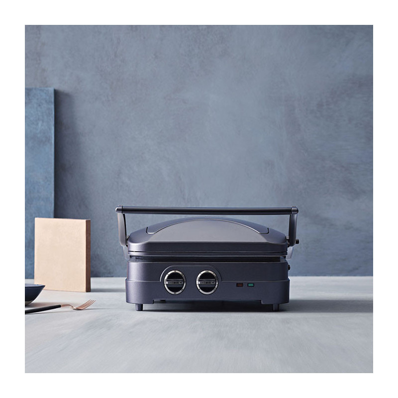 Grill électrique 2en1 Elite plancha grill Bleu Nuit - CUISINART - GR47BE