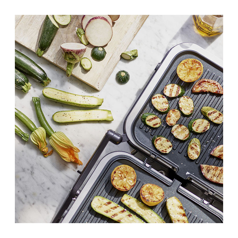 Grill électrique 2en1 Elite plancha grill Bleu Nuit - CUISINART - GR47BE