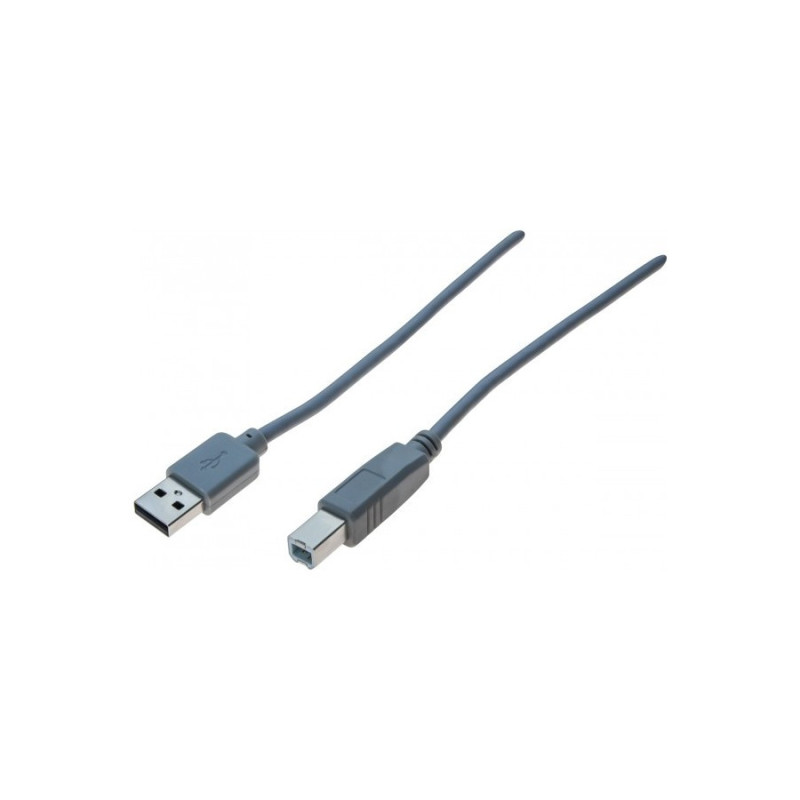 Câble USB 2.0 Hi-Speed Type A/B 5m Gris - CAB_USB_03