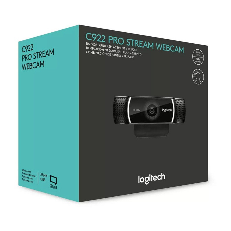 Webcam C922 Pro Stream Full HD Noir - LOGITECH - CAM_LOG_C922_PRO