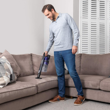 Aspirateur balai sans fil DuoClean Noir/Violet - SHARK - IZ251EU