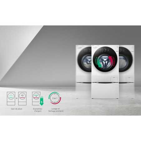 Lave-linge séchant Frontal Motion Direct Drive 9/6 kg Blanc - LG - F964V72WRHT-ABWQPFS