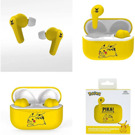 Ecouteurs sans fil TWS pour Enfant Pokemon Pikachu Jaune - OTL Technologies - 76570017200
