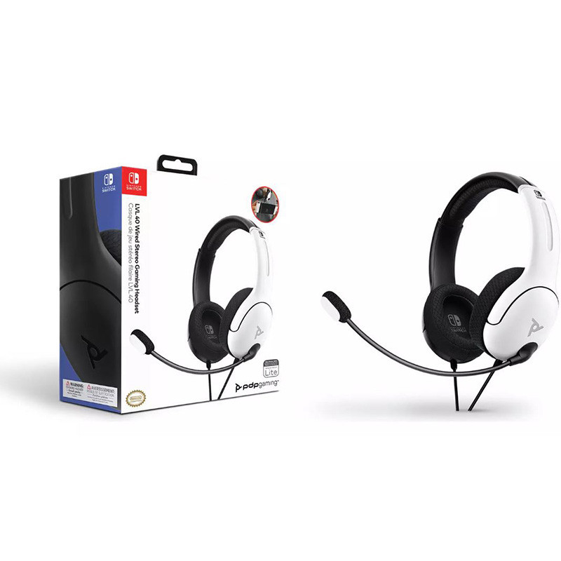 Micro-casque Stéreo Filaire LVL40 Nintendo Switch/OLED/Lite Noir/Blanc - PDP - 65301118594