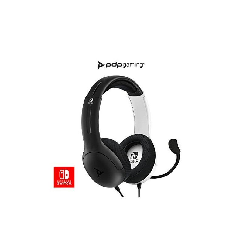 Micro-casque Stéreo Filaire LVL40 Nintendo Switch/OLED/Lite Noir/Blanc - PDP - 65301118594