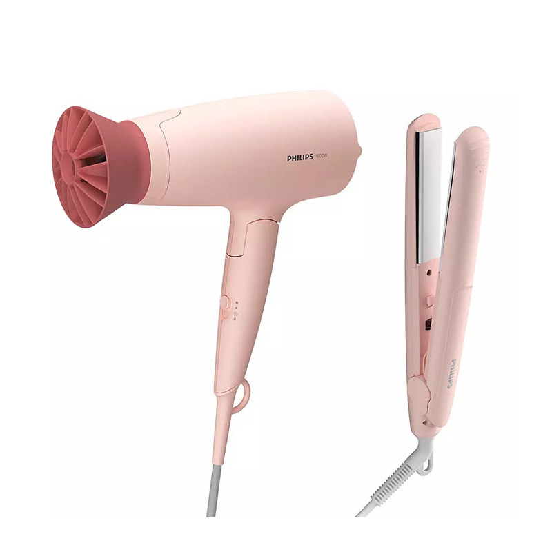 Kit de coiffure Sèche-cheveux + Lisseur 3000 Series Rose - PHILIPS - BHP398/00