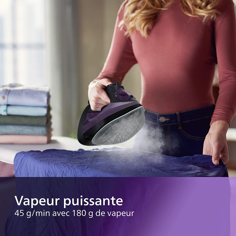 Fer à repasser vapeur Series 5000 2400W Violet - PHILIPS - DST5030/80