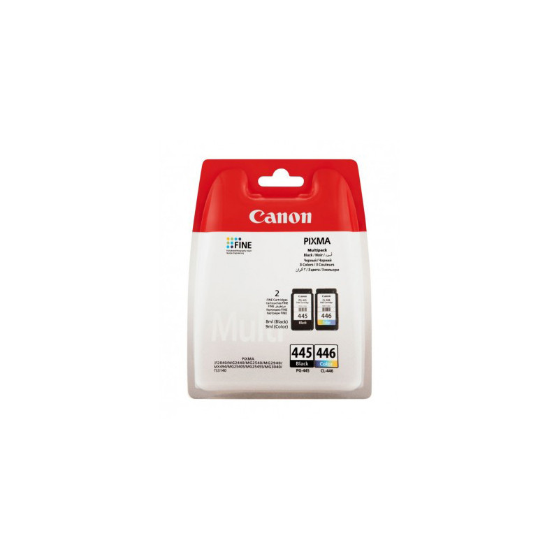 Multipack Cartouche d’Encre PG 445-CL 446 Noir/Couleurs - CANON - CANPG445-CL446PACK