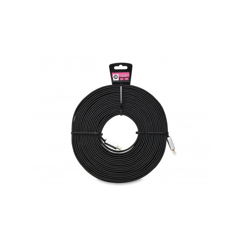 Câble HDMI Mâle/Mâle Type A Ultra plat 10m Noir - D2 DIFFUSION - VD2HDMI1000PCAV     