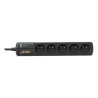 Multiprise Parafoudre 5 Prises 2500W Noir - INFOSEC - PRIS5BLAC2INFO