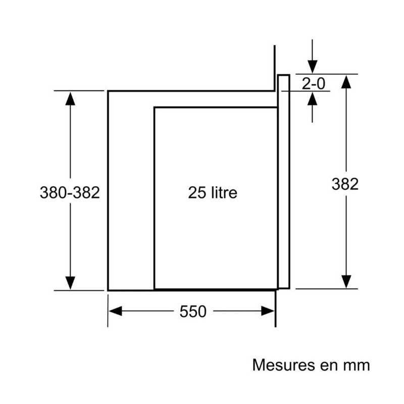 Four à micro-ondes encastrable 25L Inox - SIEMENS - BF555LMSO