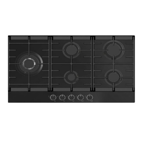 Plaque de Cuisson à gaz 5 feux Noir - MERLIN - M-PG950-VN