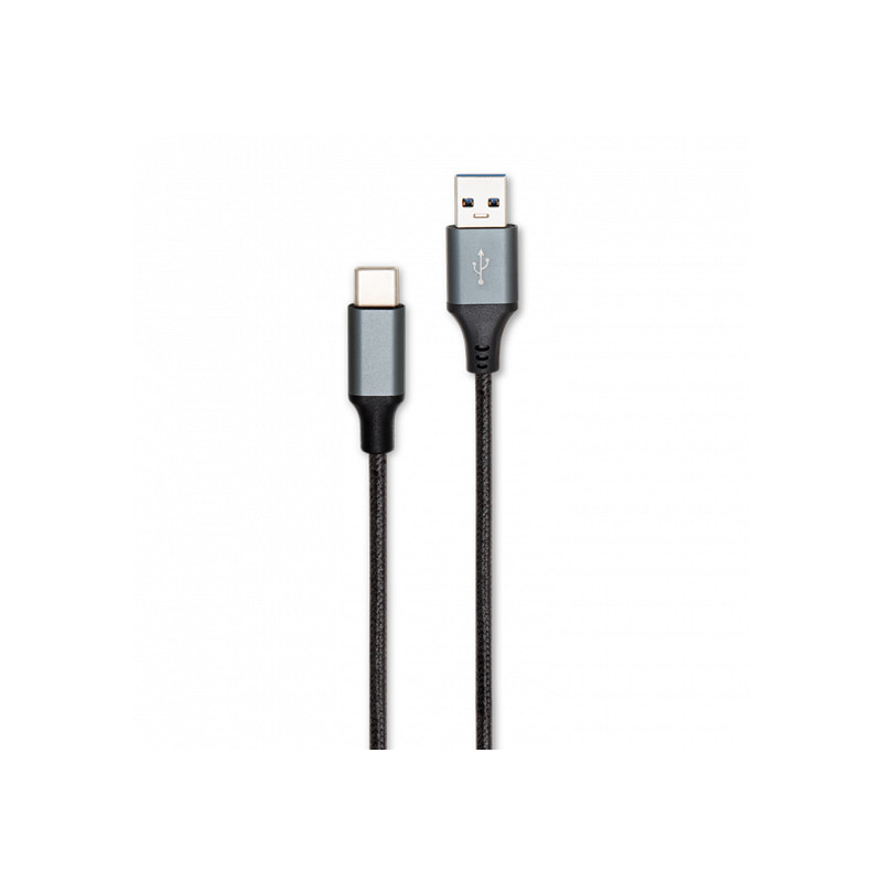 Câble USB 2.0 vers USB Type-C Nylon 1m Noir - RADIOLA - FO1009
