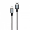Câble USB 2.0 vers USB Type-C Nylon 1m Noir - RADIOLA - FO1009