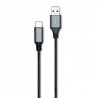 Câble USB 3.0 vers USB Type-C Nylon 1m Noir - RADIOLA - FO1010