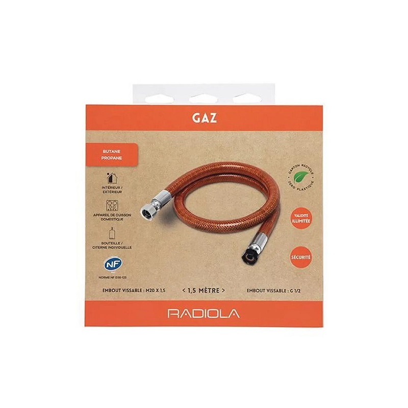 Flexible Inox pour Gaz Butane ou Propane - RADIOLA - CUISSON4001