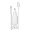 Chargeur + Câble USB-C Lightning Mâle /Mâle 1m Blanc - RADIOLA - FO1028