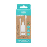 Chargeur + Câble USB-C Lightning Mâle /Mâle 1m Blanc - RADIOLA - FO1028