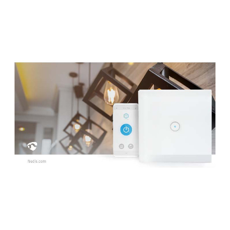 Commutateur Mural SmartLife Wi-Fi 1000W Blanc - NEDIS - WIFIWS10WT