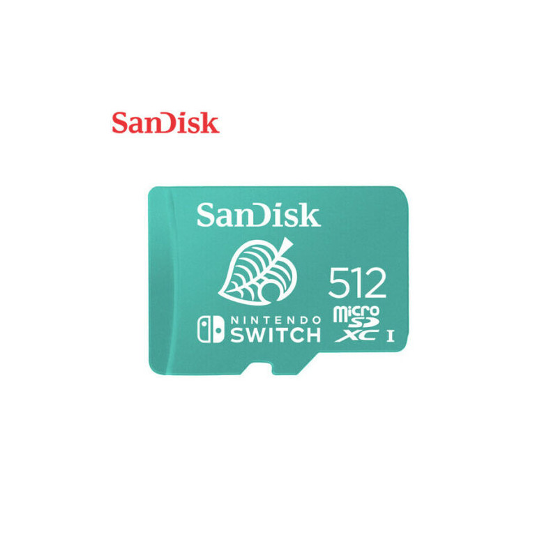 Carte MicroSDXC C10 UHS-I U3 512Go Vert - SANDISK - 81801118834