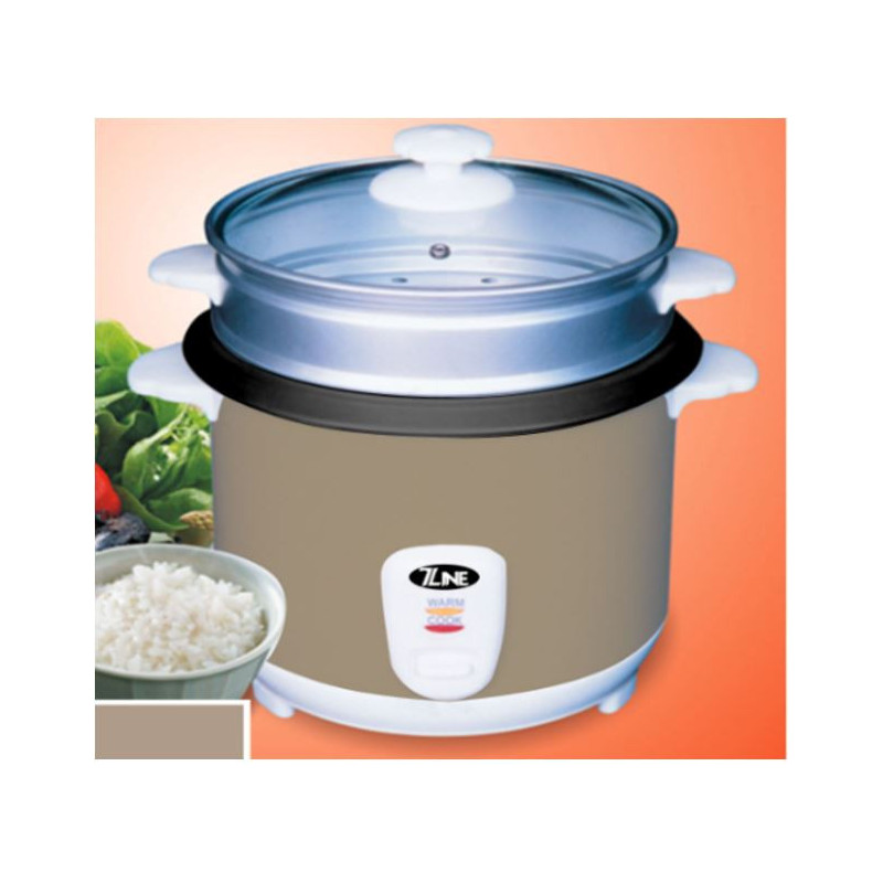 Cuiseur à riz 0,6L 300W blanc/taupe - 7 LINE - RC-3TPT