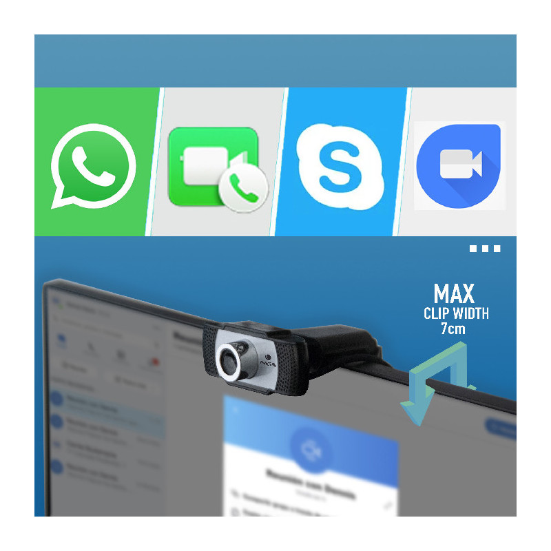 WebCam Full HD XPressCam 720p Noir/Blanc - NGS - 69561117833