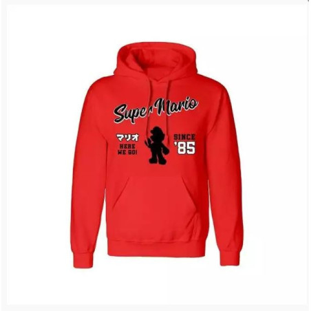 Sweat Shirt Super Mario 1985 M Rouge - HEROES - 80180018123