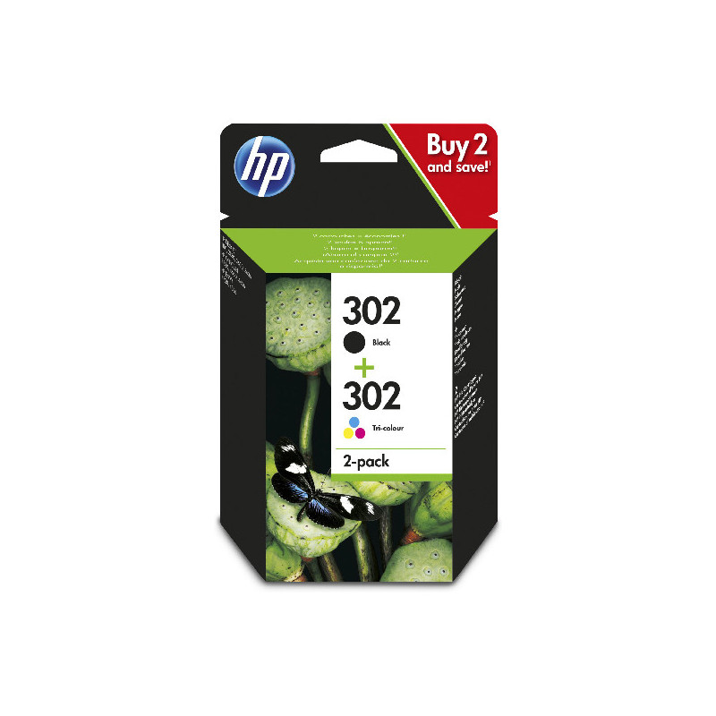 Cartouches d'Encre HP302 Noire + Couleur - HP - HPX4D37AE