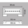 Applique solaire à LED Ipanema 300LM Gris - INSPIRE 