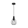 Suspension Merone E27 D18cm en métal noir