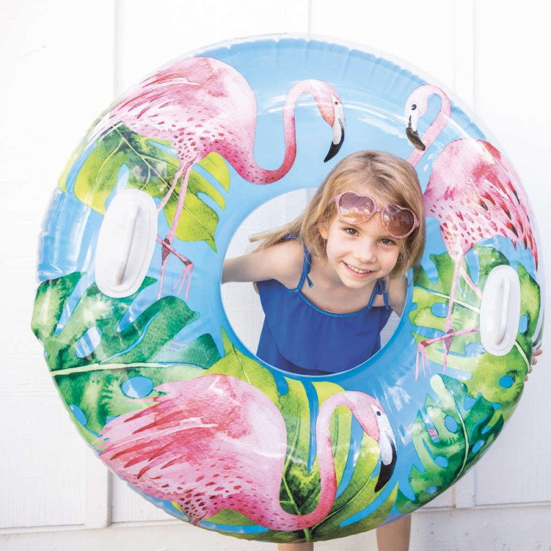 Bouée géante Tropicale à poignées Ø97cm - INTEX 