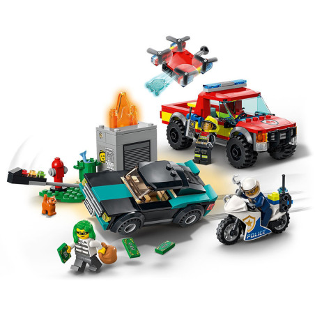 Le sauvetage des pompiers et la course-poursuite de la police - LEGO - Dès 5 ans
