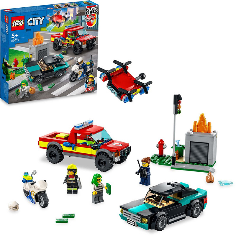 Le sauvetage des pompiers et la course-poursuite de la police LEGO City -  Dès 5 ans 