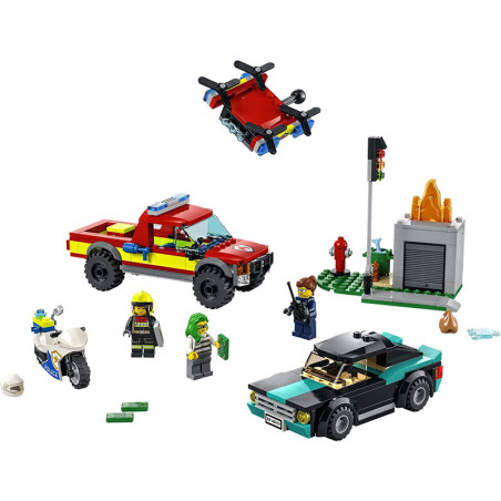 Le sauvetage des pompiers et la course-poursuite de la police - LEGO - Dès 5 ans