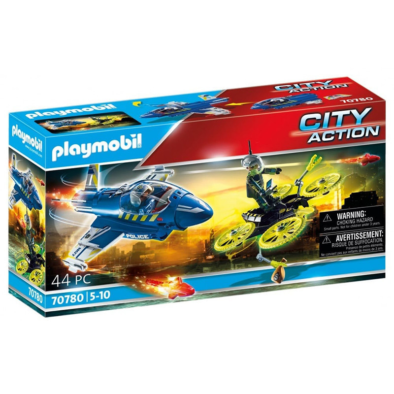 Jet de police et drone - PLAYMOBIL - Dès 5 ans