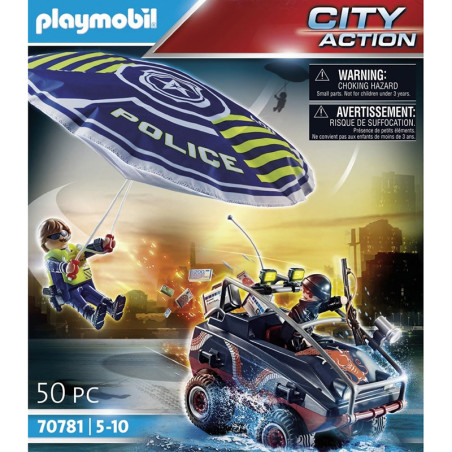Policier parachutiste et quad des bandits - PLAYMOBIL - Dès 5 ans