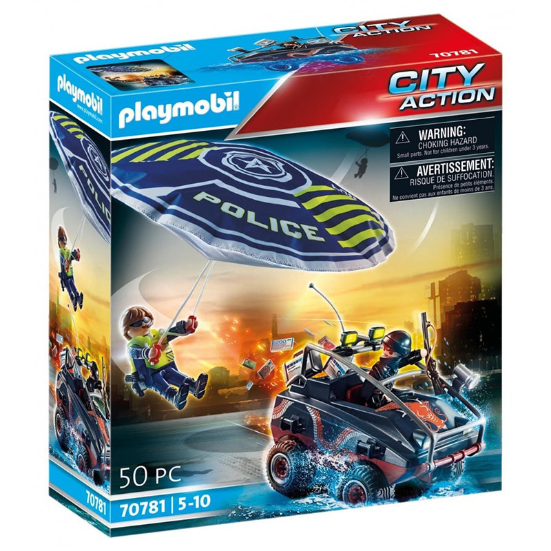 Policier parachutiste et quad des bandits - PLAYMOBIL - Dès 5 ans