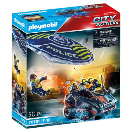 Policier parachutiste et quad des bandits - PLAYMOBIL - Dès 5 ans