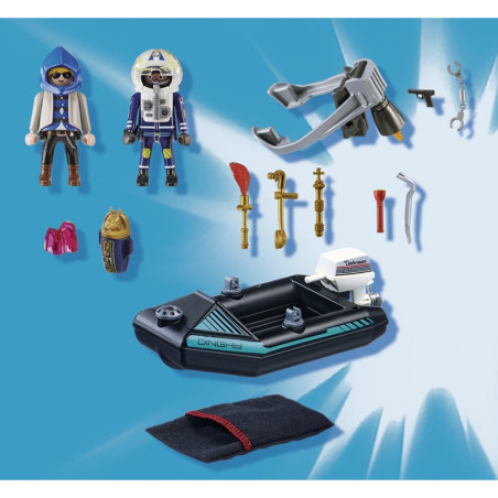 Policier avec réacteur dorsal et canoë PLAYMOBIL City Action - Dès 5 ans