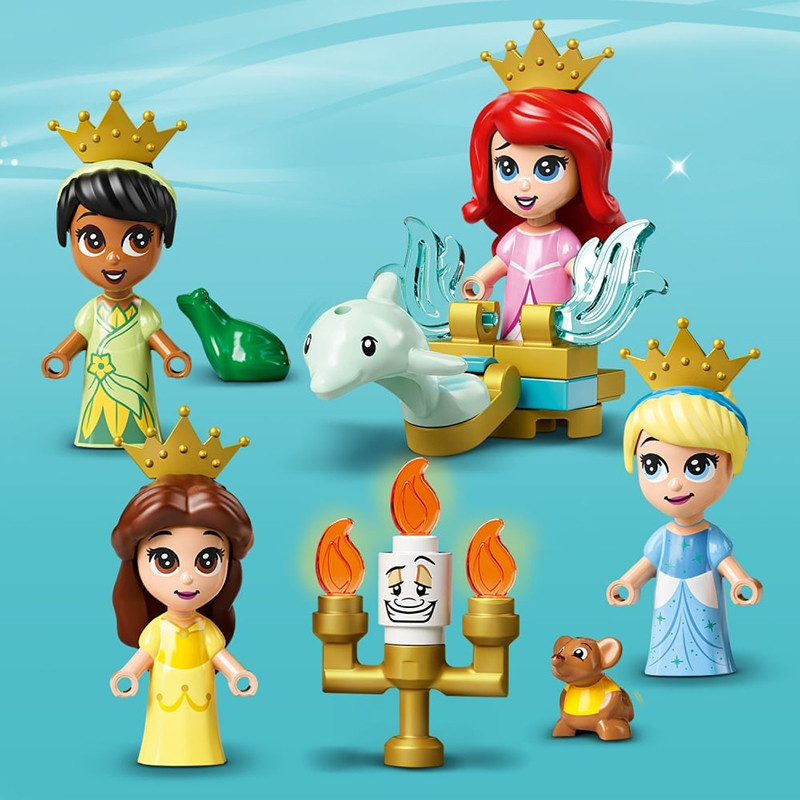 Les aventures d'Ariel, Belle, Cendrillon et Tiana dans un livre de contes  LEGO Disney - Dès 5 ans 