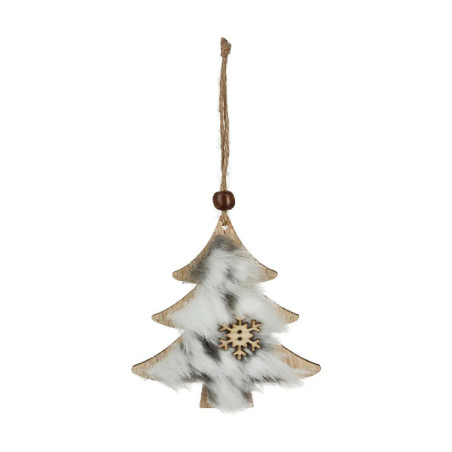 Lot de 3 Sujets de Noël Forme bois + Fourrure - FÉÉRIC LIGHTS & CHRISTMAS - 137833D