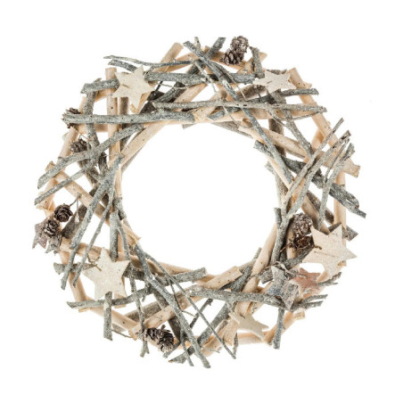Couronne à Suspendre en bois avec Branches 30cm - FÉÉRIC LIGHTS & CHRISTMAS - 138249D