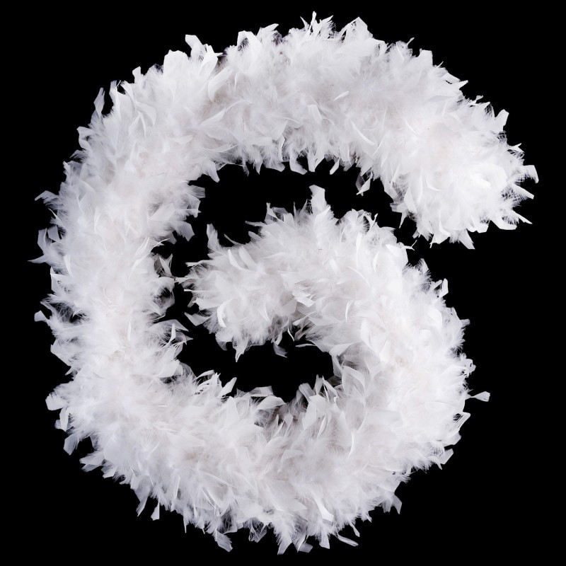 Guirlande de Noël Plume Boa Blanc - FEERIC LIGHTS & CHRISTMAS - 113234BL