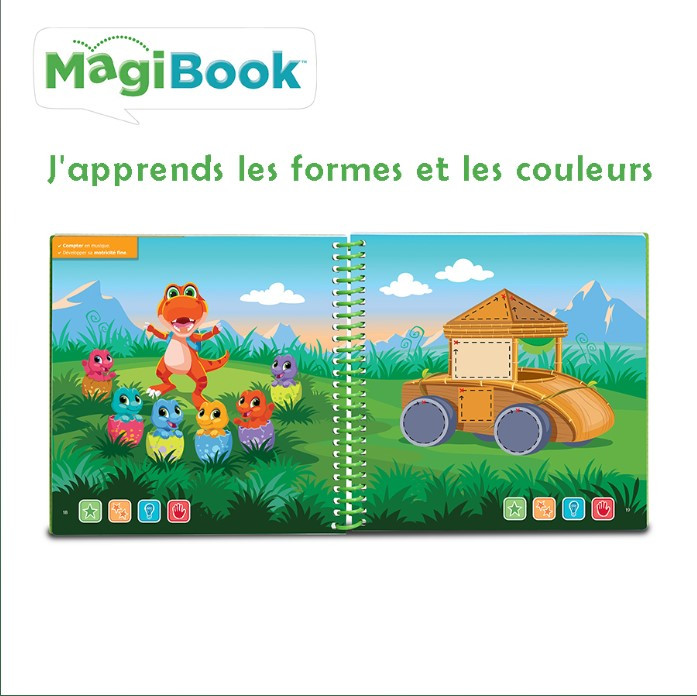 Jeu pour Magibook livre j'apprends les formes et les couleurs VTECH - Dès 2  ans 
