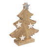 Sapin de Noël en bois à Poser Étoiles 27cm Naturel - FÉÉRIC LIGHTS & CHRISTMAS - 183870