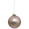 Boule de Noël Verre Fleurs 90mm Doré - FÉÉRIC LIGHTS & CHRISTMAS - 184471